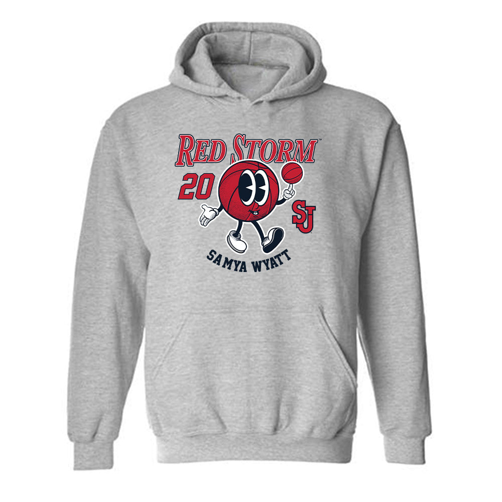 St. Johns - NCAA Women's Basketball : Sa'Mya Wyatt - Fashion Shersey Hooded Sweatshirt-0