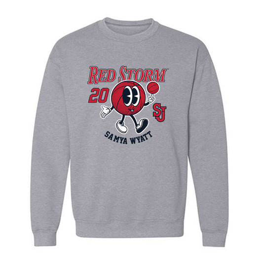 St. Johns - NCAA Women's Basketball : Sa'Mya Wyatt - Fashion Shersey Crewneck Sweatshirt-0