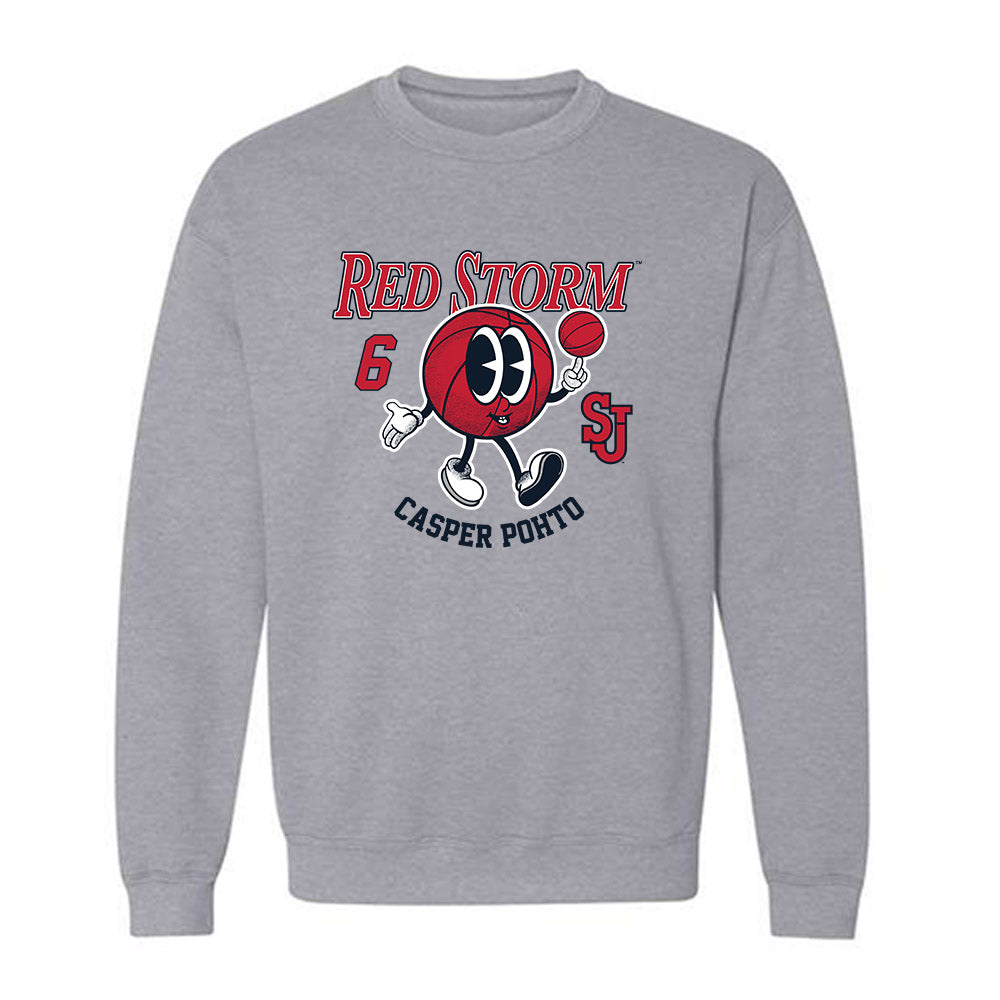 St. Johns - NCAA Men's Basketball : Casper Pohto - Fashion Shersey Crewneck Sweatshirt-0