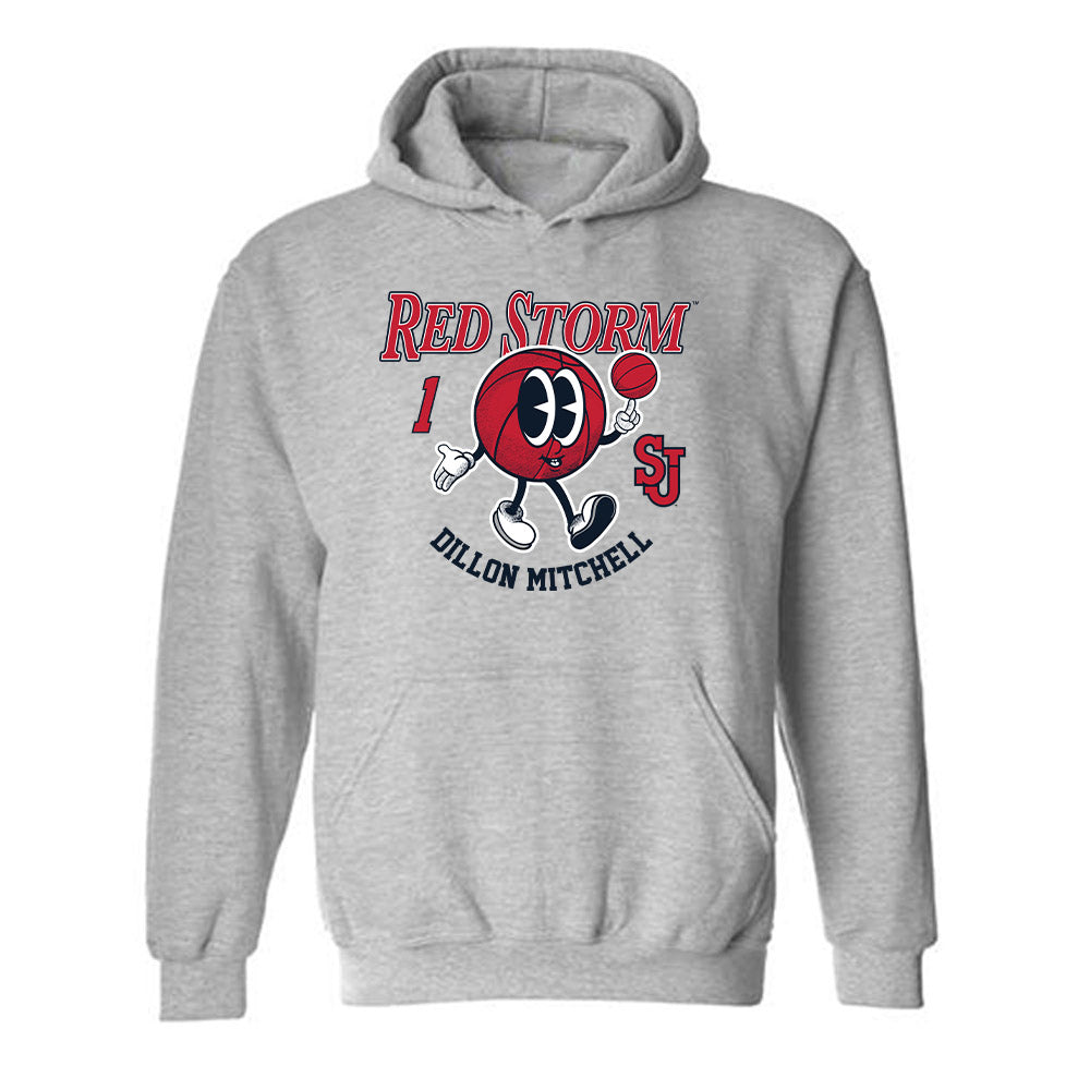 St. Johns - NCAA Men's Basketball : Dillon Mitchell - Fashion Shersey Hooded Sweatshirt-0