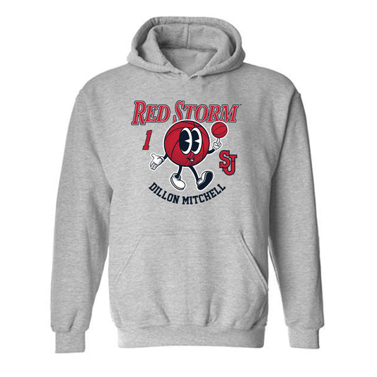 St. Johns - NCAA Men's Basketball : Dillon Mitchell - Fashion Shersey Hooded Sweatshirt-0