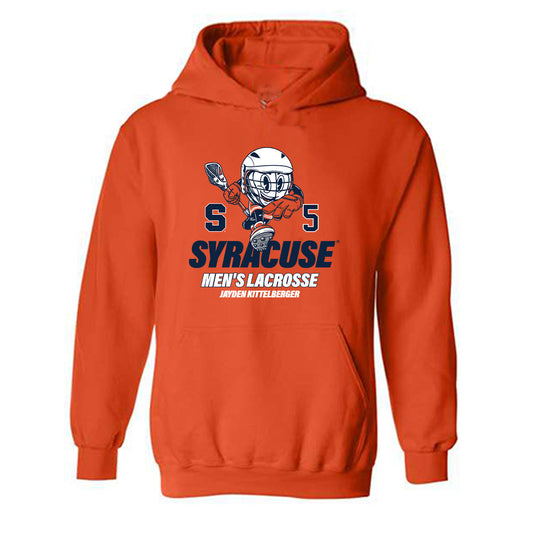 Syracuse - NCAA Men's Lacrosse : Jayden Kittelberger - Fashion Shersey Hooded Sweatshirt-0