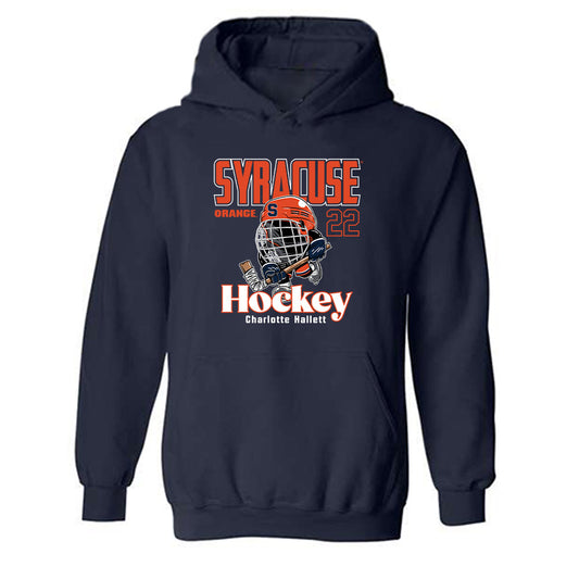 Syracuse - NCAA Women's Ice Hockey : Charlotte Hallett - Fashion Shersey Hooded Sweatshirt-0
