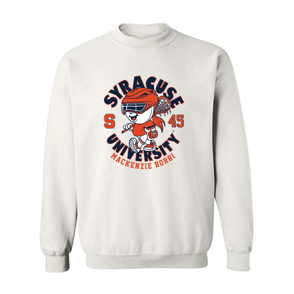 Syracuse - NCAA Women's Lacrosse : Mackenzie Borbi - Fashion Shersey Crewneck Sweatshirt-0