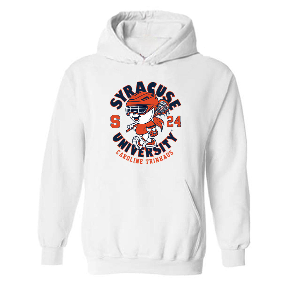 Syracuse - NCAA Women's Lacrosse : Caroline Trinkaus - Fashion Shersey Hooded Sweatshirt-0