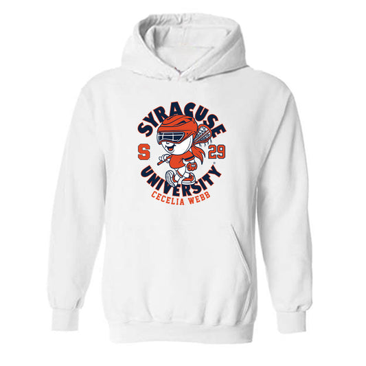 Syracuse - NCAA Women's Lacrosse : Cecelia Webb - Fashion Shersey Hooded Sweatshirt-0