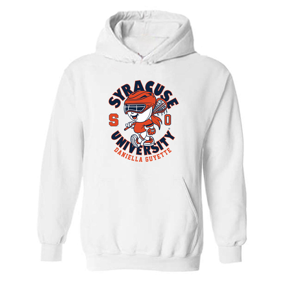 Syracuse - NCAA Women's Lacrosse : Daniella Guyette - Fashion Shersey Hooded Sweatshirt-0