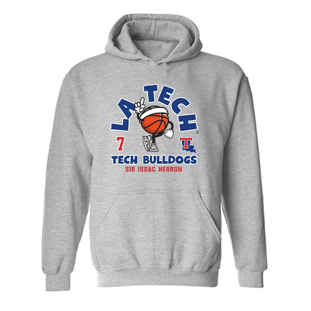 LA Tech - NCAA Men's Basketball : Sir issac Herron - Fashion Shersey Hooded Sweatshirt-0