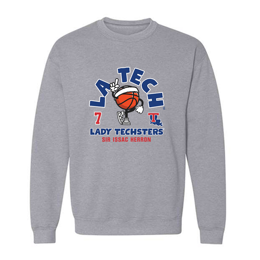 LA Tech - NCAA Men's Basketball : Sir issac Herron - Fashion Shersey Crewneck Sweatshirt-0