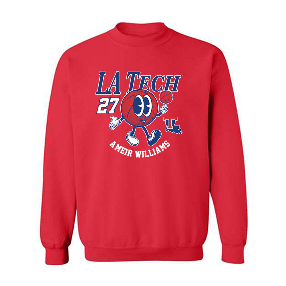 LA Tech - NCAA Men's Basketball : A'Meir Williams - Fashion Shersey Crewneck Sweatshirt-0