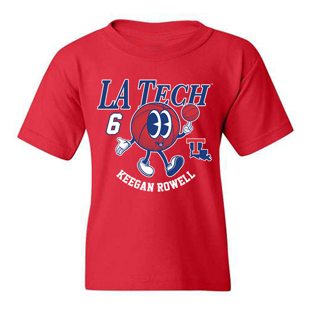 LA Tech - NCAA Men's Basketball : Keegan Rowell - Fashion Shersey Youth T-Shirt-0
