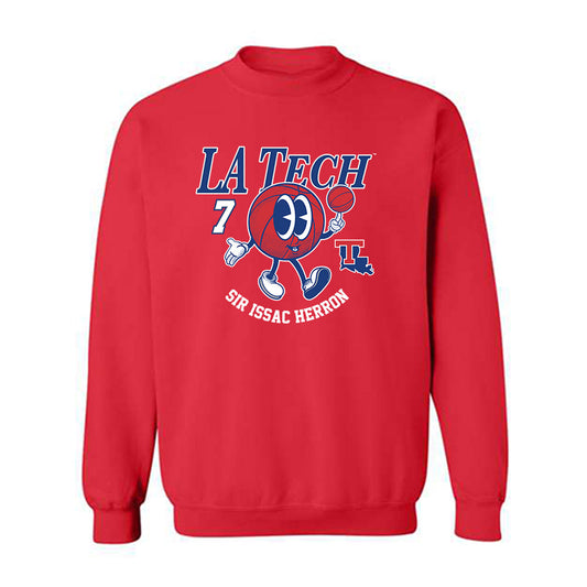 LA Tech - NCAA Men's Basketball : Sir issac Herron - Fashion Shersey Crewneck Sweatshirt-0