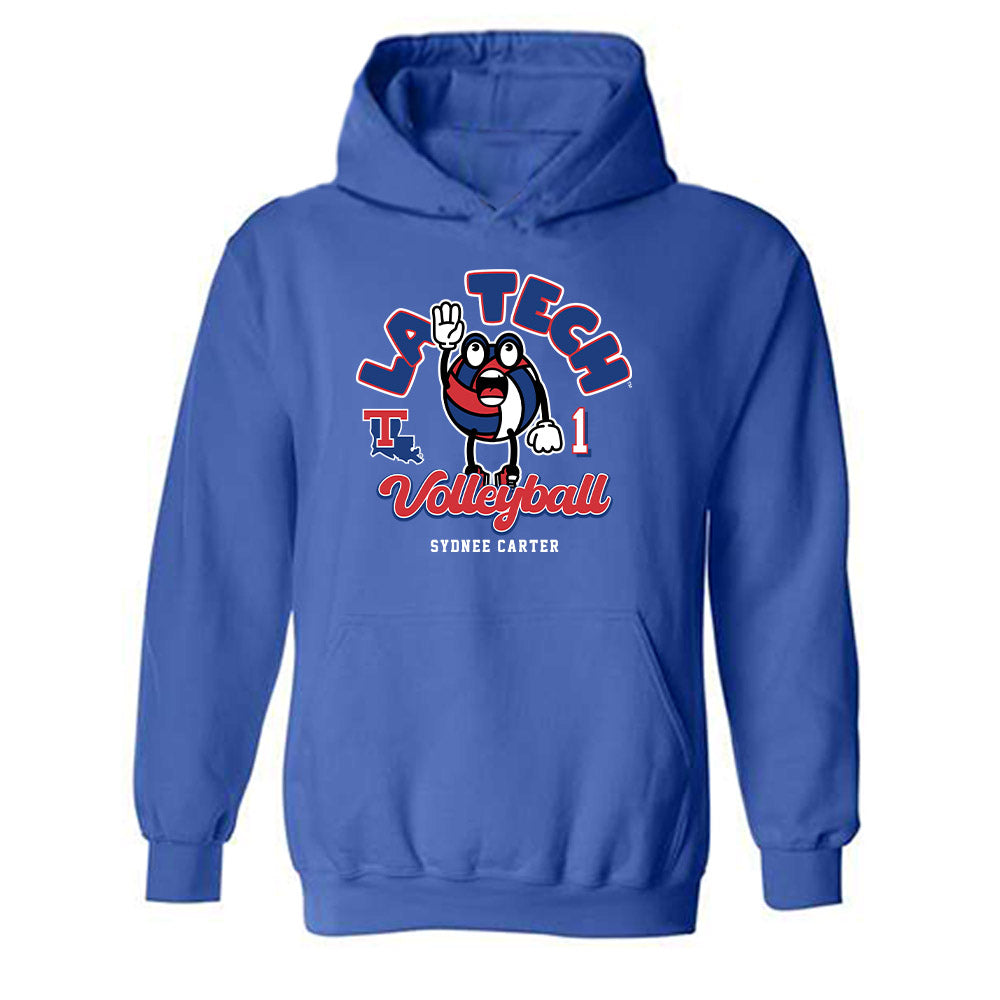 LA Tech - NCAA Women's Volleyball : Sydnee Carter - Fashion Shersey Hooded Sweatshirt-0