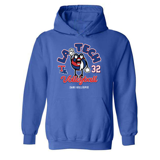 LA Tech - NCAA Women's Volleyball : Zari Gillispie - Fashion Shersey Hooded Sweatshirt-0