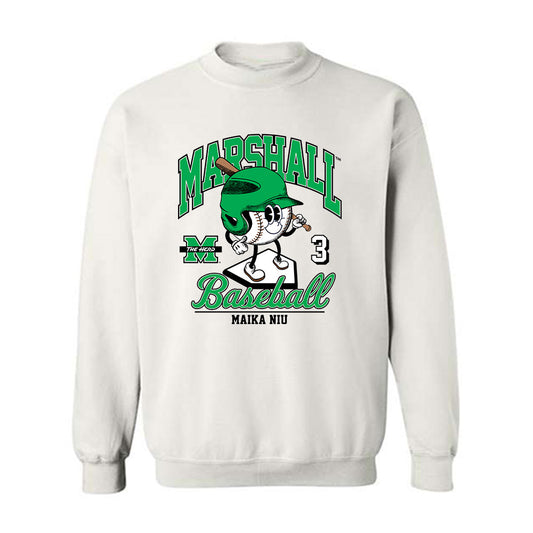 Marshall - NCAA Baseball : Maika Niu - Fashion Shersey Crewneck Sweatshirt