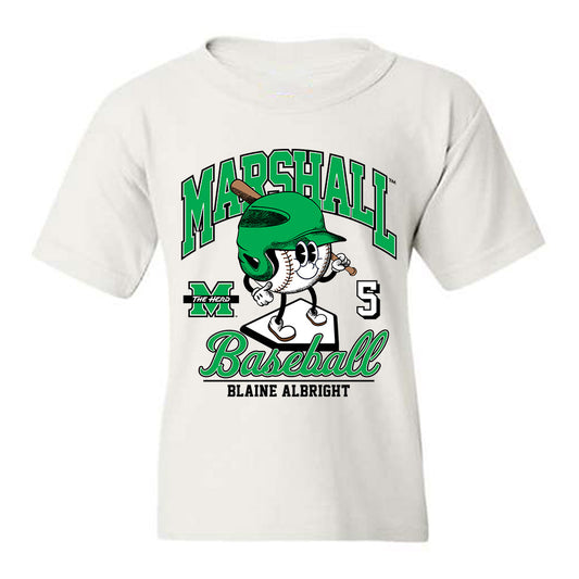Marshall - NCAA Baseball : Blaine Albright - Fashion Shersey Youth T-Shirt-0