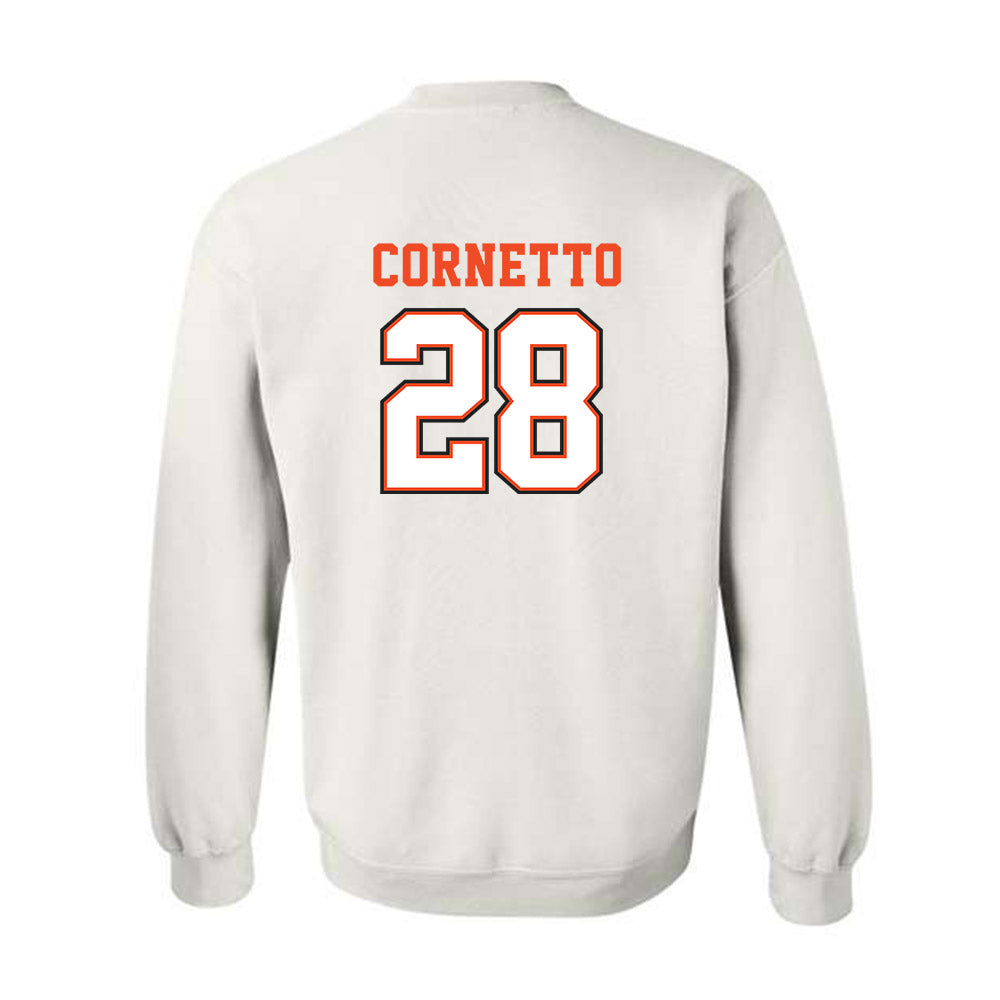 Campbell - NCAA Softball : Hannah Cornetto - Replica Shersey Crewneck Sweatshirt-1