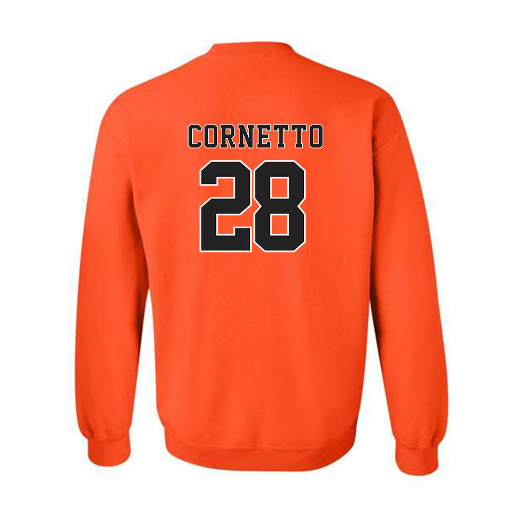 Campbell - NCAA Softball : Hannah Cornetto - Replica Shersey Crewneck Sweatshirt-1