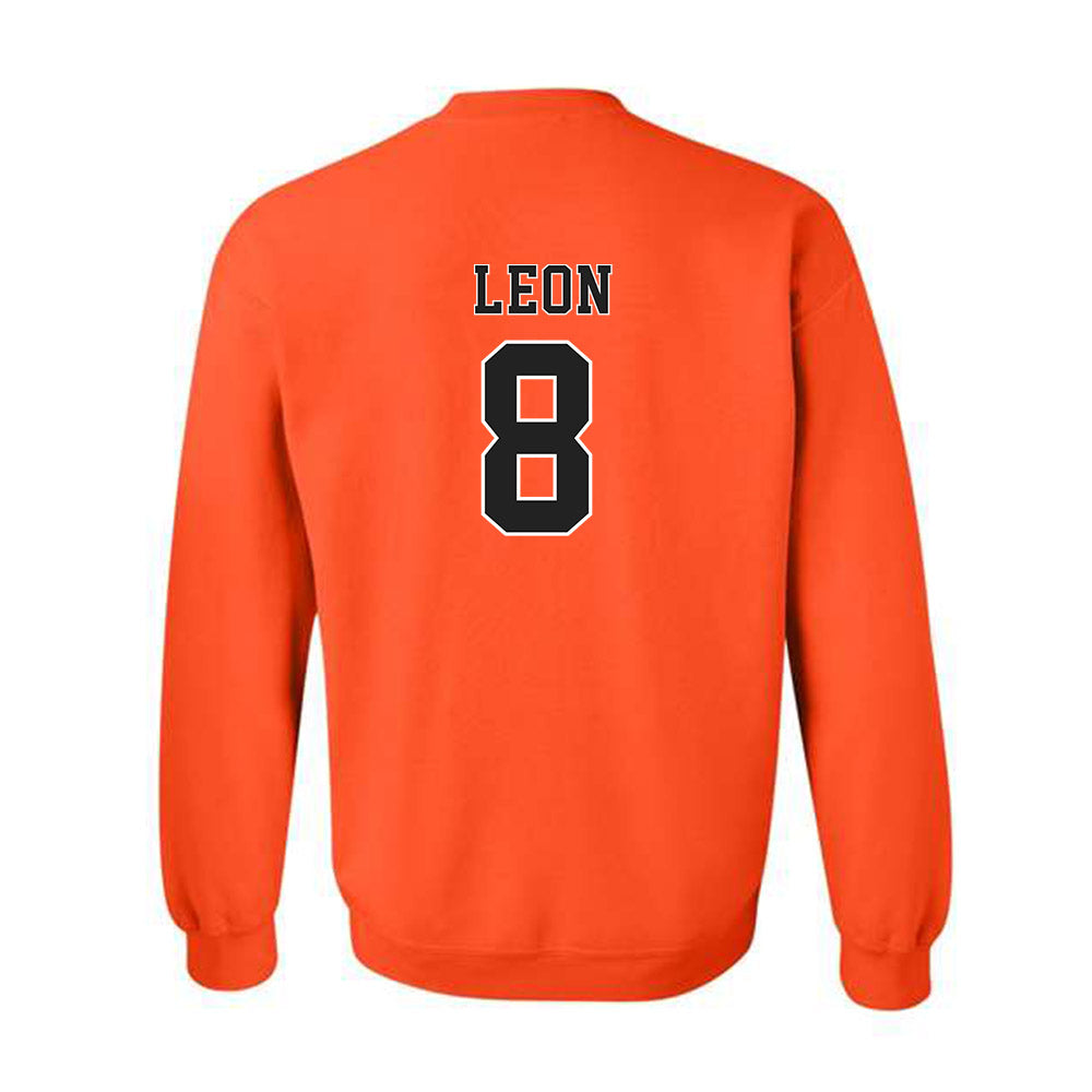 Campbell - NCAA Softball : Megan Leon - Replica Shersey Crewneck Sweatshirt-1