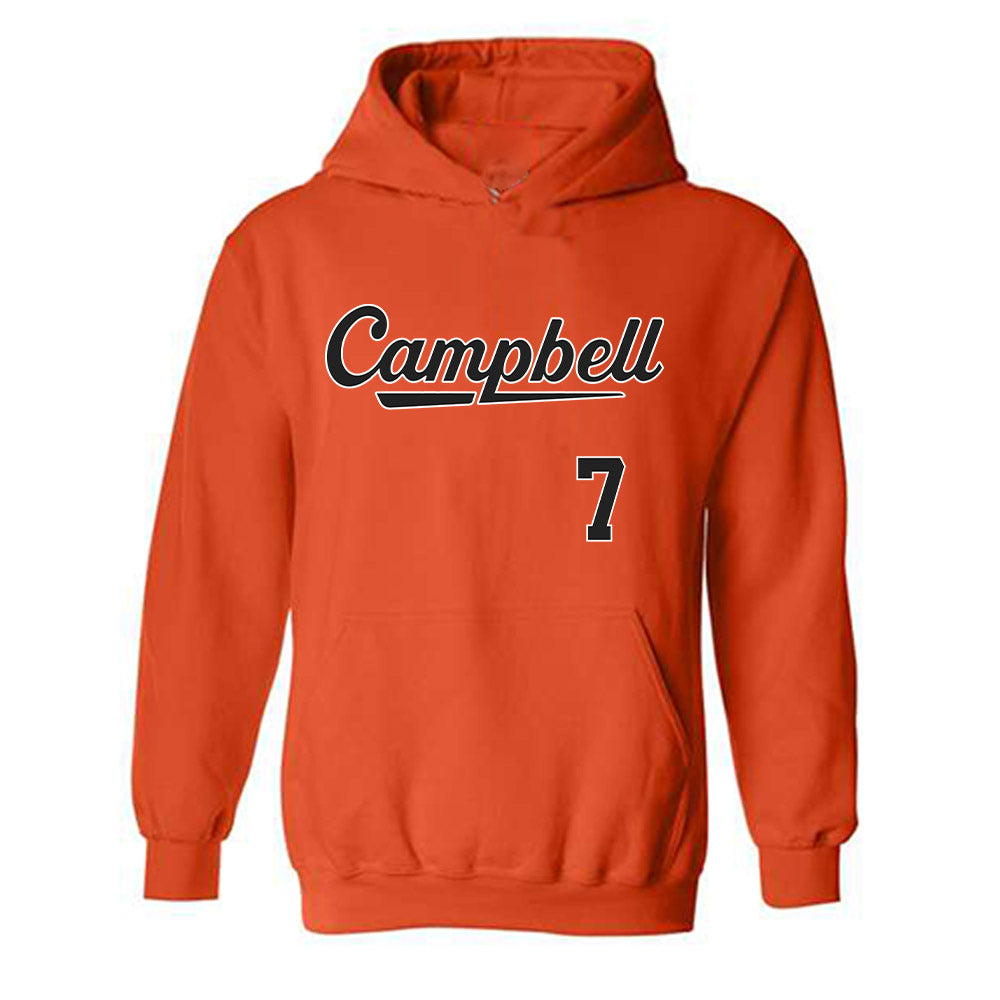 Campbell - NCAA Softball : Haley Krebs - Replica Shersey Hooded Sweatshirt-0