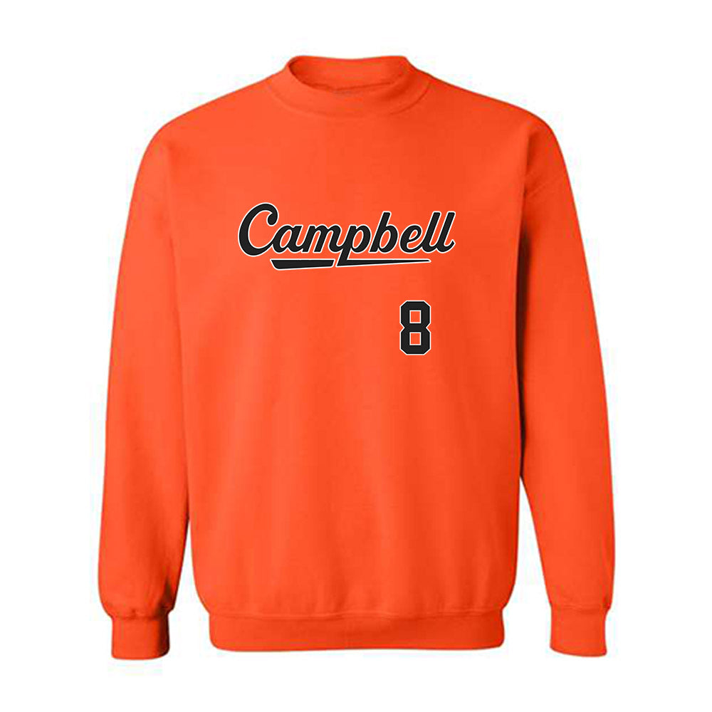 Campbell - NCAA Softball : Megan Leon - Replica Shersey Crewneck Sweatshirt-0