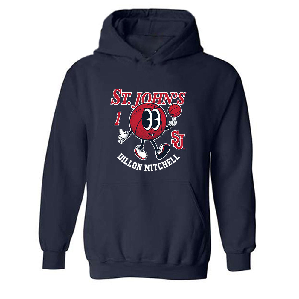 St. Johns - NCAA Men's Basketball : Dillon Mitchell - Fashion Shersey Hooded Sweatshirt-0
