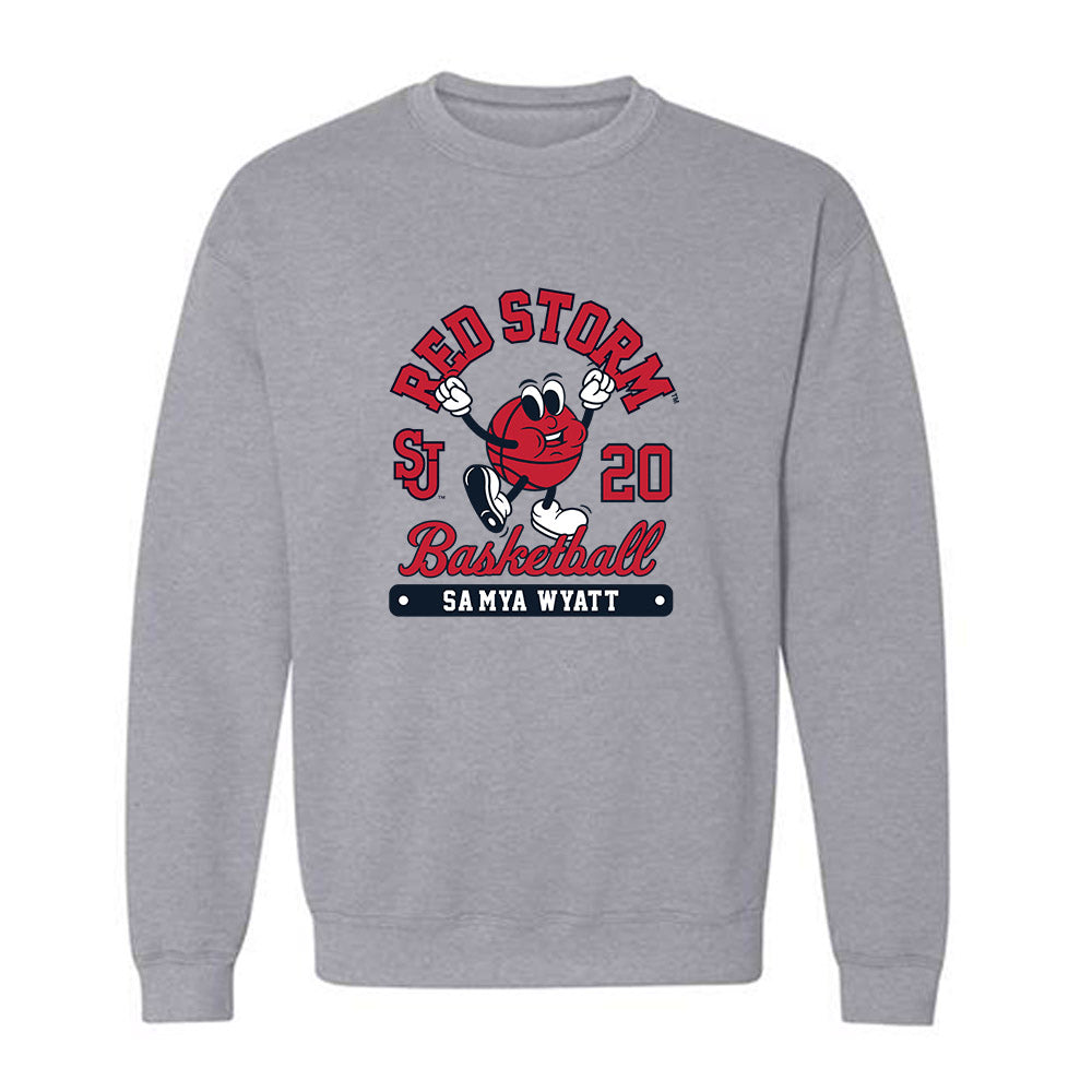 St. Johns - NCAA Women's Basketball : Sa'Mya Wyatt - Fashion Shersey Crewneck Sweatshirt-0