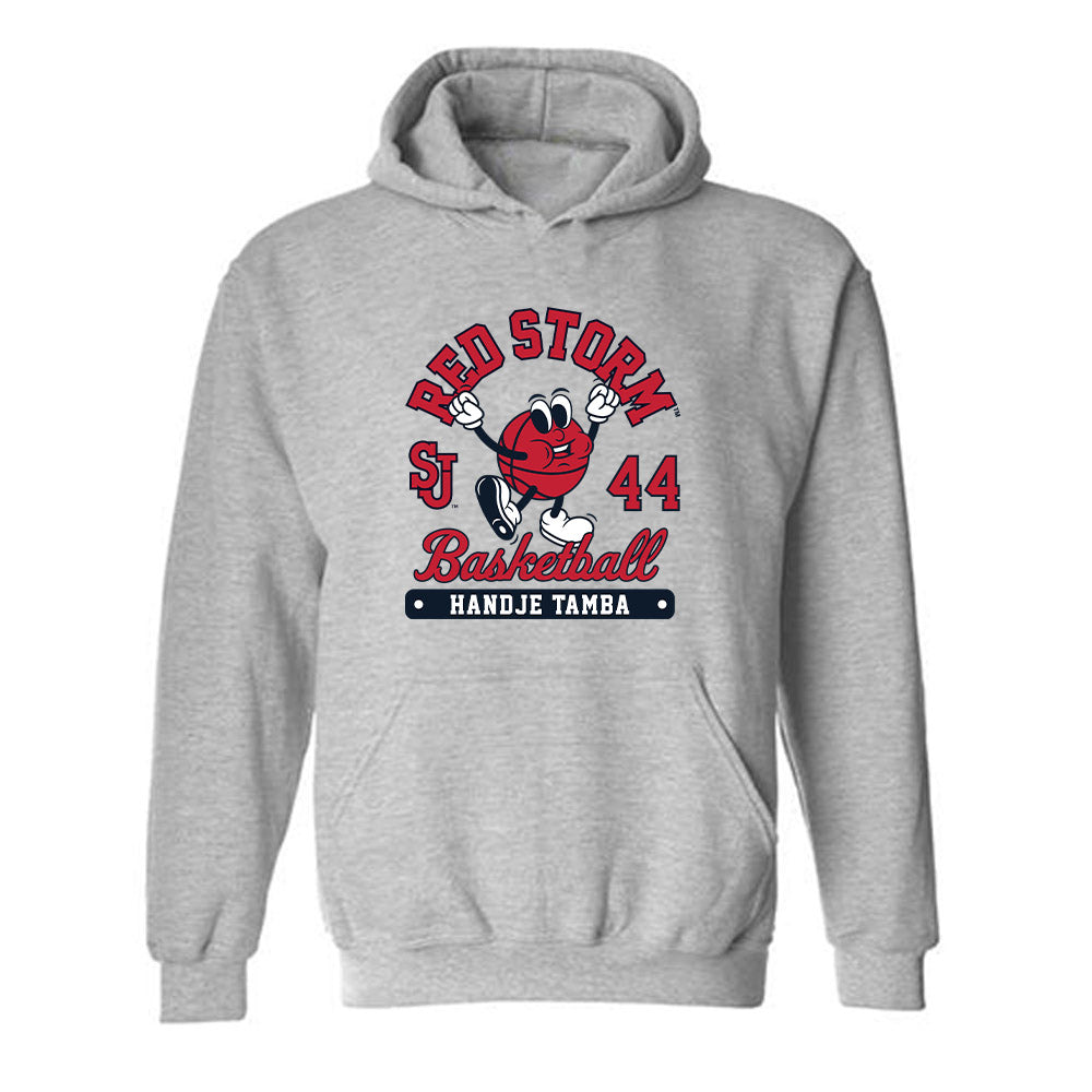 St. Johns - NCAA Men's Basketball : Handje Tamba - Fashion Shersey Hooded Sweatshirt-0