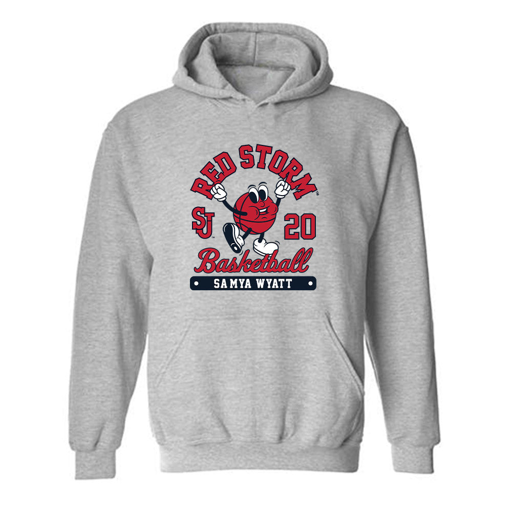 St. Johns - NCAA Women's Basketball : Sa'Mya Wyatt - Fashion Shersey Hooded Sweatshirt-0