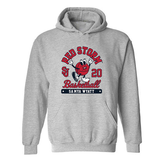 St. Johns - NCAA Women's Basketball : Sa'Mya Wyatt - Fashion Shersey Hooded Sweatshirt-0