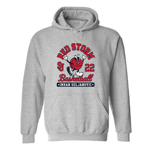 St. Johns - NCAA Men's Basketball : Imran Suljanovic - Fashion Shersey Hooded Sweatshirt-0