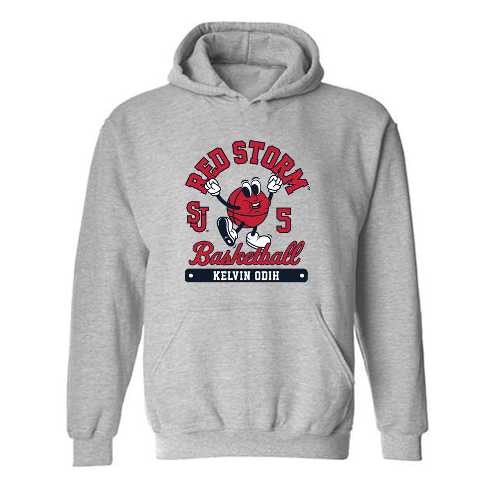 St. Johns - NCAA Men's Basketball : Kelvin Odih - Fashion Shersey Hooded Sweatshirt-0