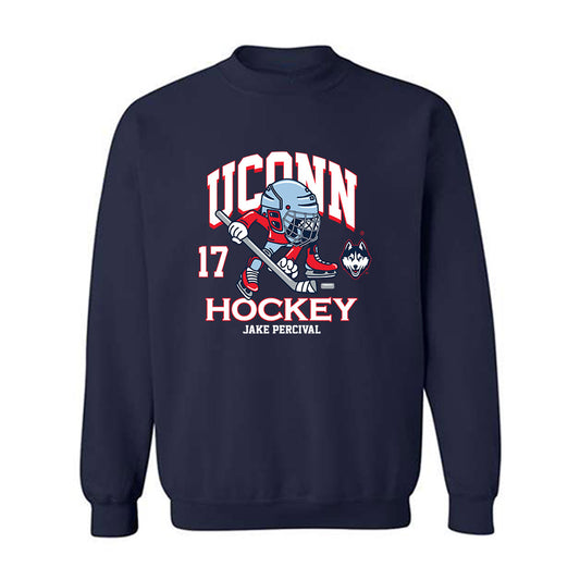 UConn - NCAA Men's Ice Hockey : Jake Percival - Fashion Shersey Crewneck Sweatshirt