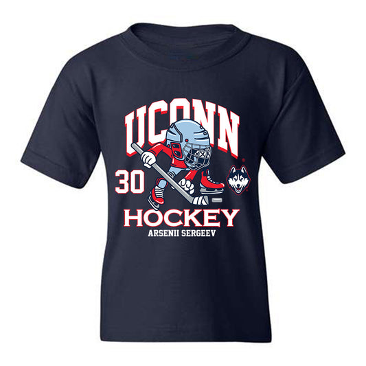 UConn - NCAA Men's Ice Hockey : Arsenii Sergeev - Fashion Shersey Youth T-Shirt