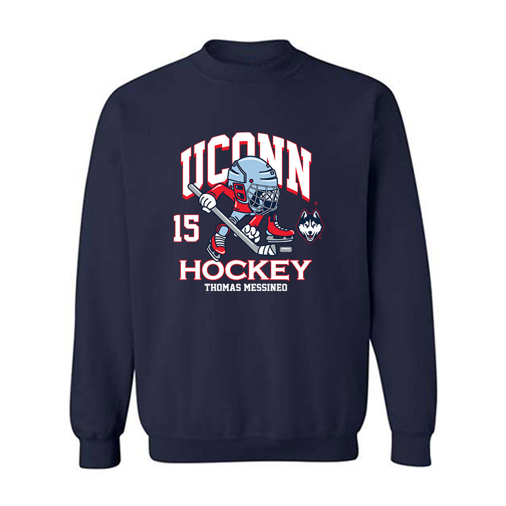 UConn - NCAA Men's Ice Hockey : Thomas Messineo - Fashion Shersey Crewneck Sweatshirt