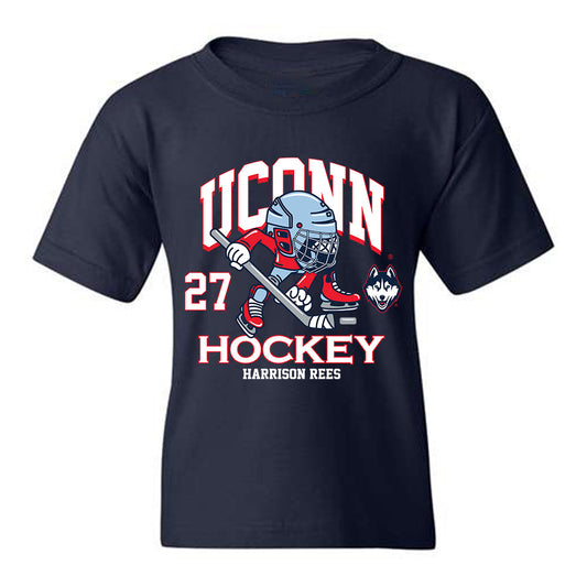 UConn - NCAA Men's Ice Hockey : Harrison Rees - Fashion Shersey Youth T-Shirt