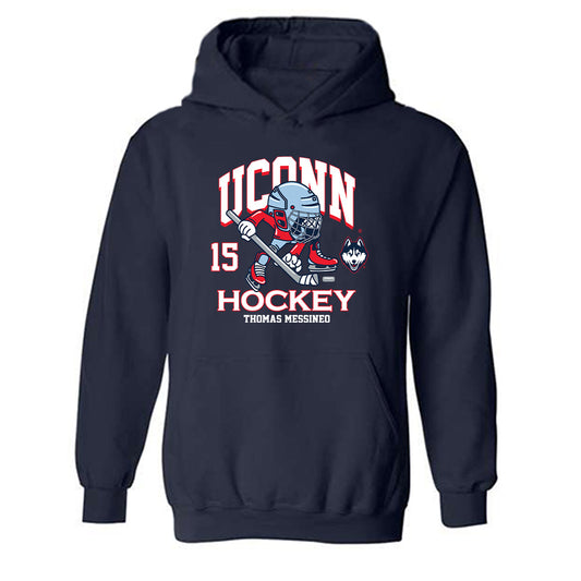 UConn - NCAA Men's Ice Hockey : Thomas Messineo - Fashion Shersey Hooded Sweatshirt