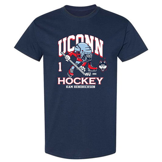 UConn - NCAA Men's Ice Hockey : Kam Hendrickson - Fashion Shersey T-Shirt-0