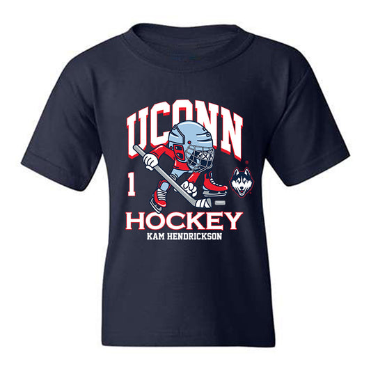 UConn - NCAA Men's Ice Hockey : Kam Hendrickson - Fashion Shersey Youth T-Shirt-0
