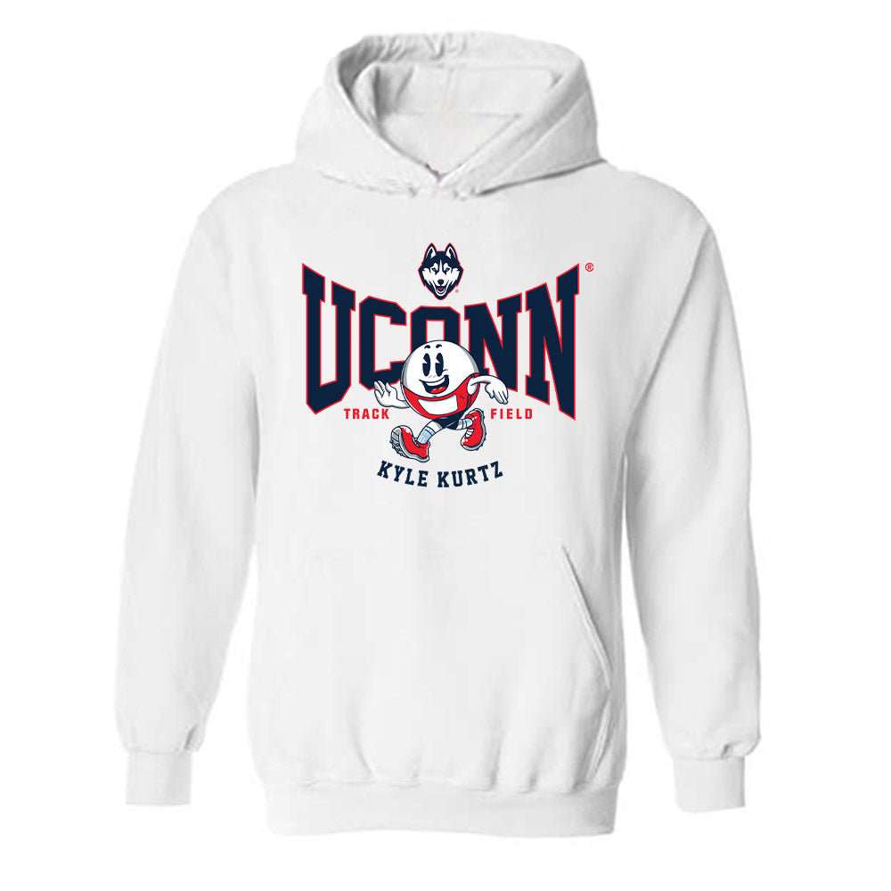 UConn - NCAA Men's Track & Field : Kyle Kurtz - Fashion Shersey Hooded Sweatshirt-0