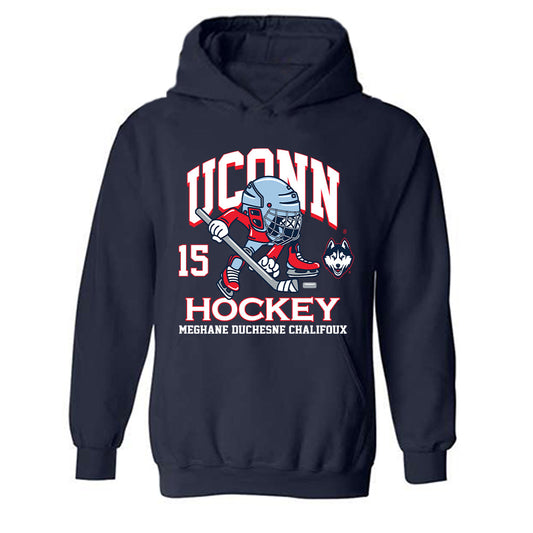 UConn - NCAA Women's Ice Hockey : Meghane Duchesne Chalifoux - Fashion Shersey Hooded Sweatshirt