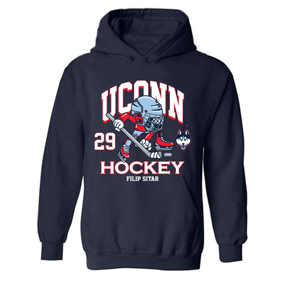 UConn - NCAA Women's Ice Hockey : Filip Sitar - Fashion Shersey Hooded Sweatshirt