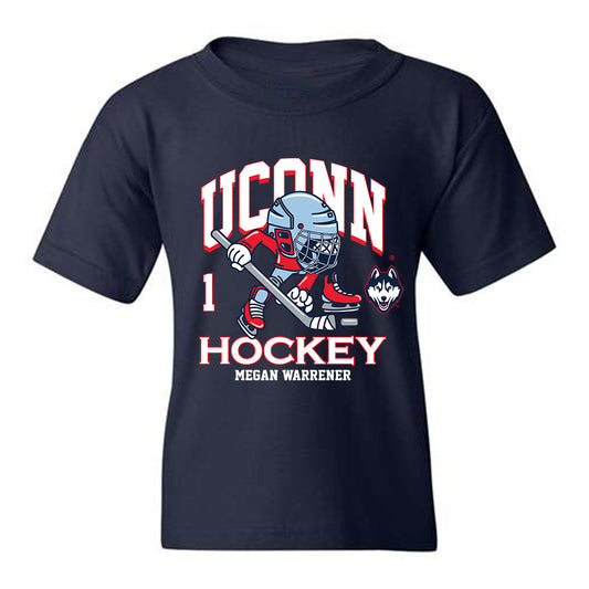 UConn - NCAA Women's Ice Hockey : Megan Warrener - Fashion Shersey Youth T-Shirt