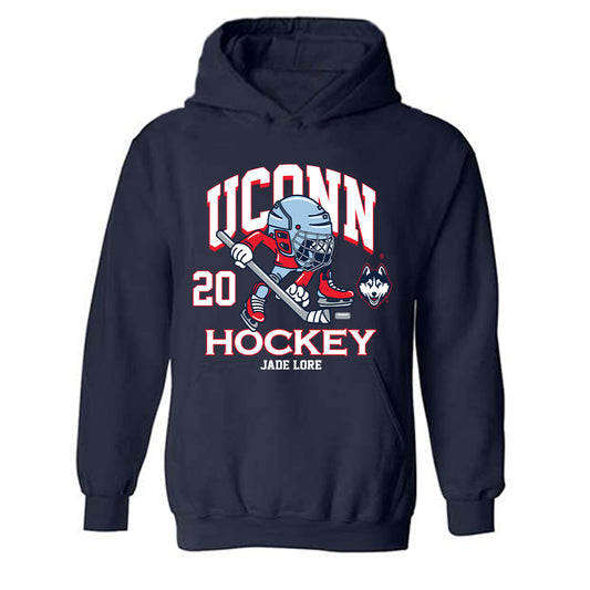 UConn - NCAA Women's Ice Hockey : Jade Lore - Fashion Shersey Hooded Sweatshirt