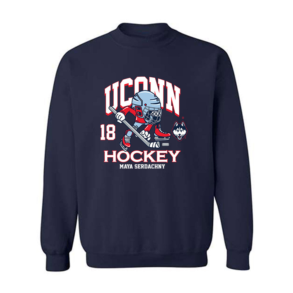 UConn - NCAA Women's Ice Hockey : Maya Serdachny - Fashion Shersey Crewneck Sweatshirt
