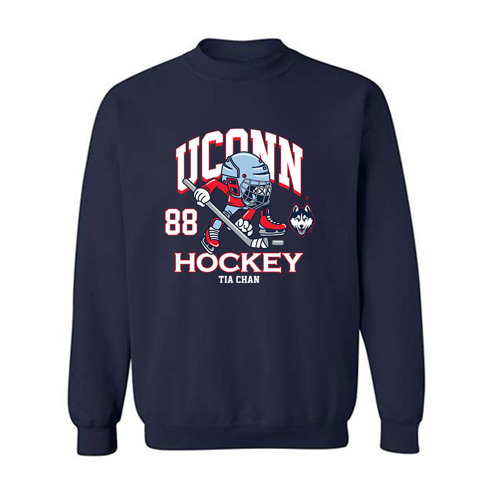 UConn - NCAA Women's Ice Hockey : Tia Chan - Fashion Shersey Crewneck Sweatshirt