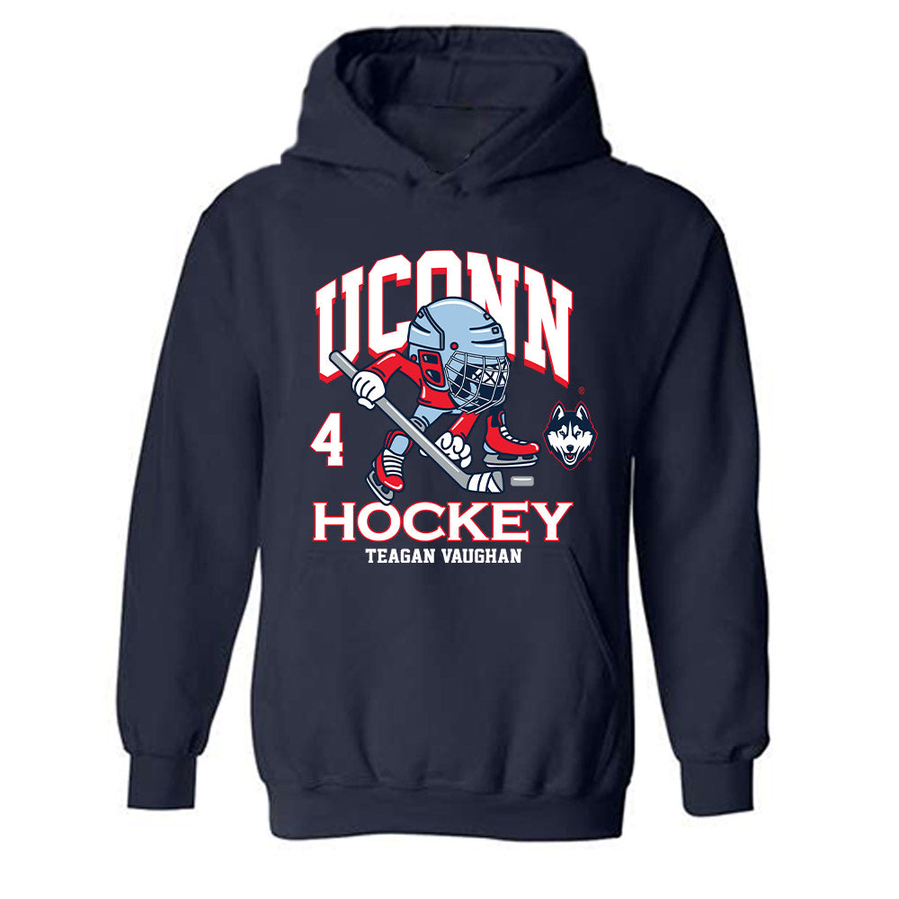 UConn - NCAA Women's Ice Hockey : Teagan Vaughan - Fashion Shersey Hooded Sweatshirt-0