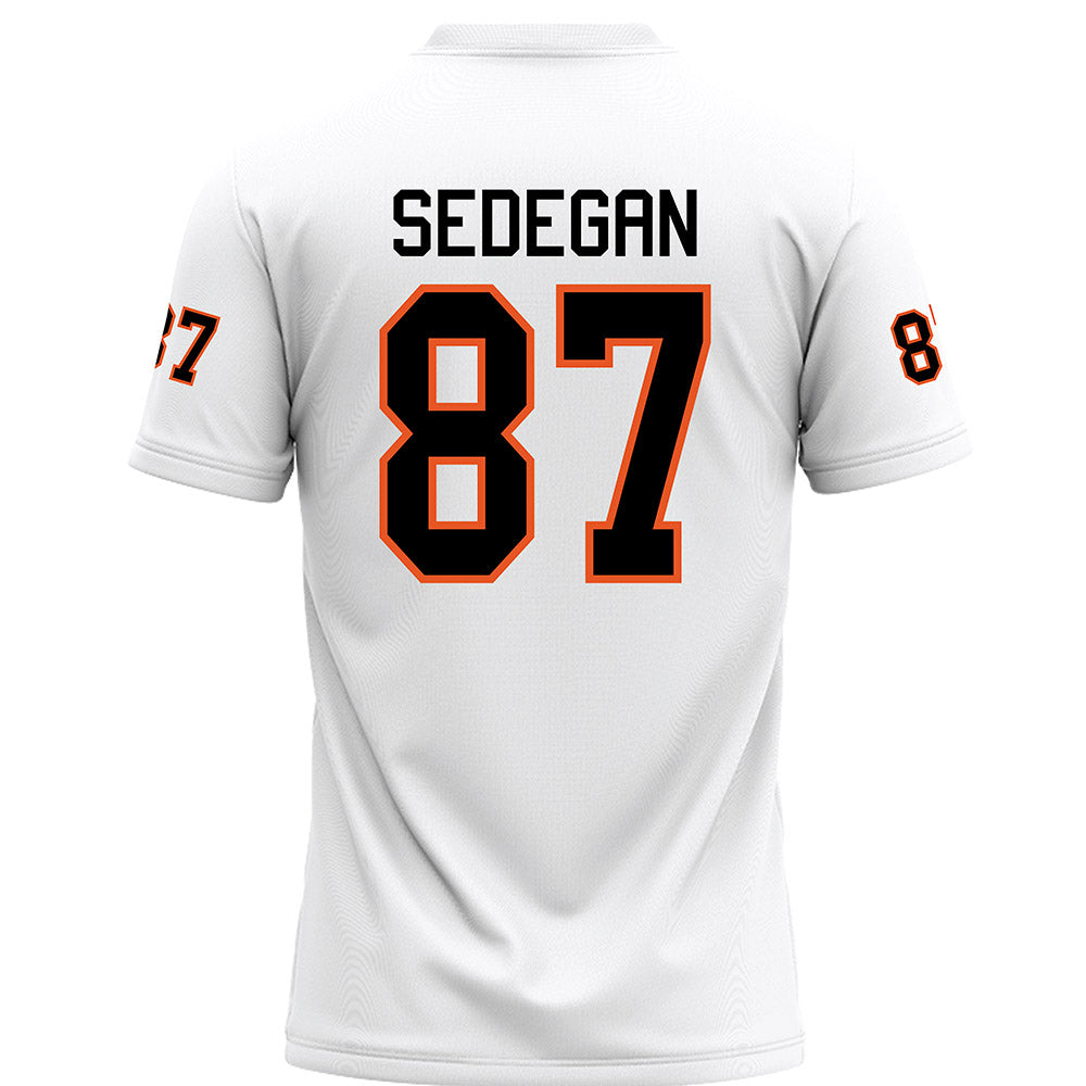 UTPB - NCAA Football : Caleb Sedegan - White Football Jersey-1