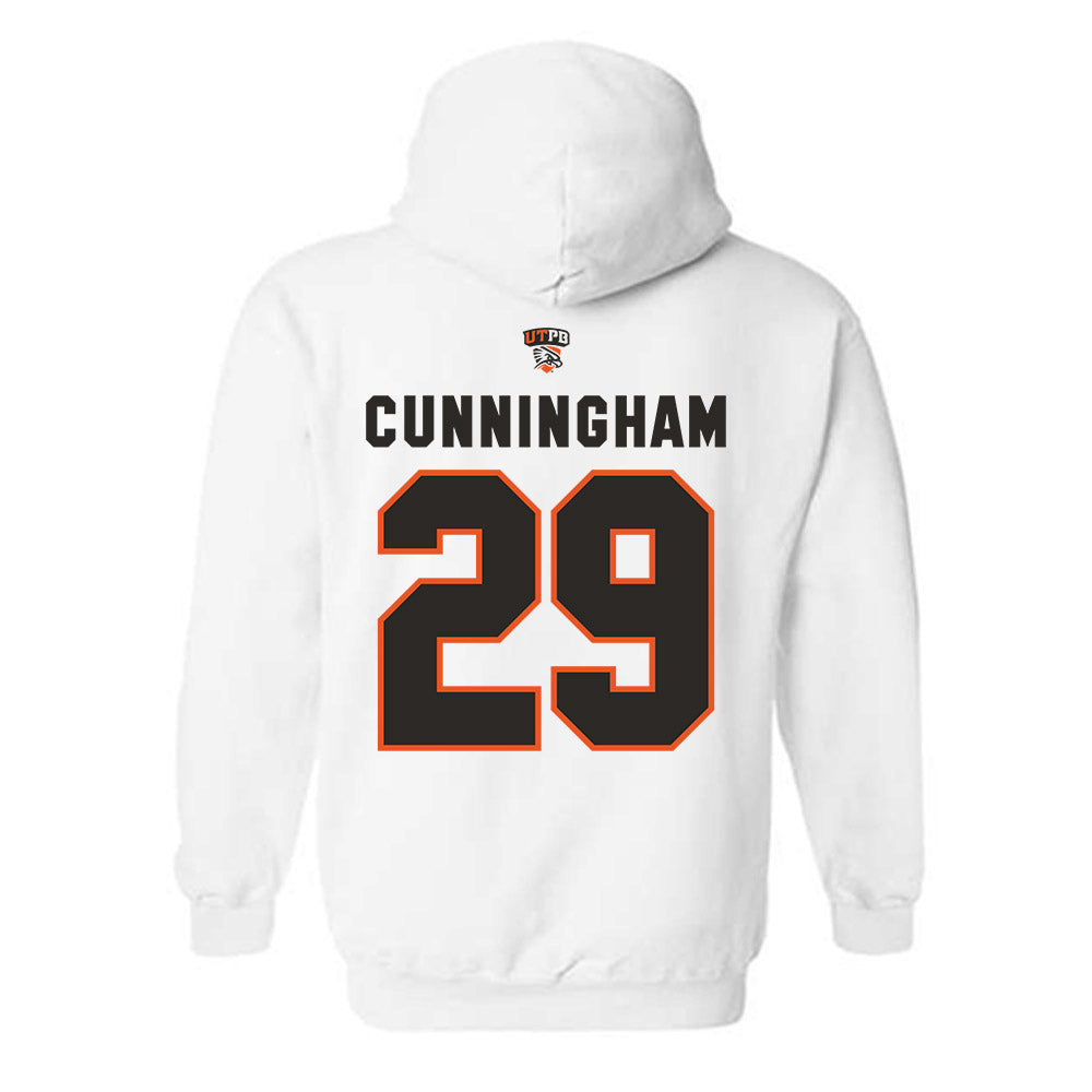 UTPB - NCAA Football : Euvoski Cunningham - Replica Shersey Hooded Sweatshirt-1