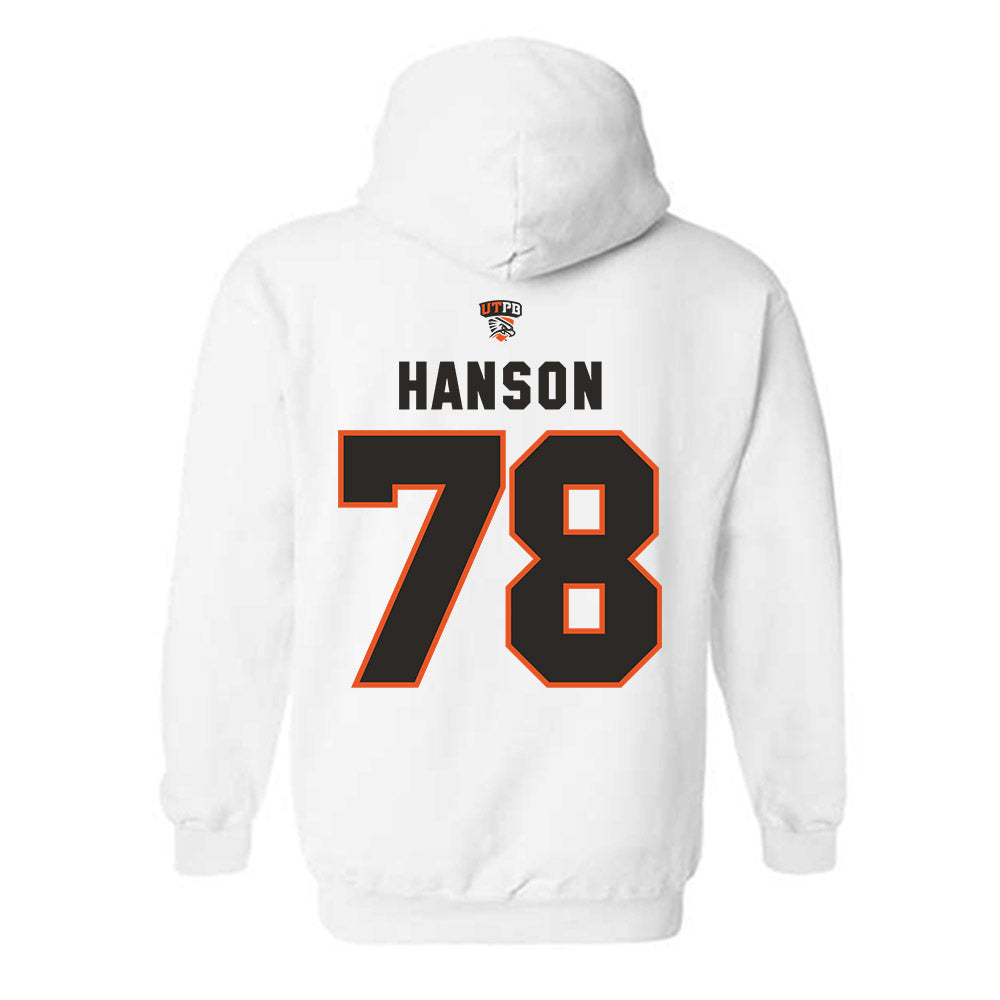 UTPB - NCAA Football : Daine Hanson - Replica Shersey Hooded Sweatshirt-1